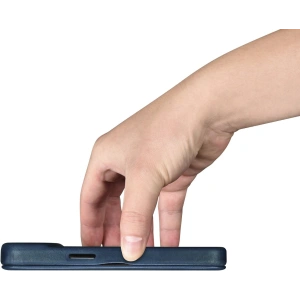 Hurtownia GSM - Etui iCarer CE Olajviasz Prémium Bőr Tok MagSafe Apple iPhone 14 Plus / 15 Plus kék - ICR391 - {ean13} - Hurt