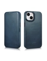 Hurtownia GSM - Etui iCarer CE Oil Wax Premium Leather Folio MagSafe Apple iPhone 14 Plus / 15 Plus albastru - ICR391 - {ean13} - Hurt