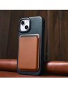 Wholesale iCarer CE Oil Wax Premium Leather Folio MagSafe Apple iPhone 14 Plus / 15 Plus blue - ICR391 - {ean13} - Hurt