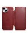 Wholesale iCarer CE Oil Wax Premium Leather Folio MagSafe Apple iPhone 14 Plus / 15 Plus red - ICR392 - {ean13} - Hurt