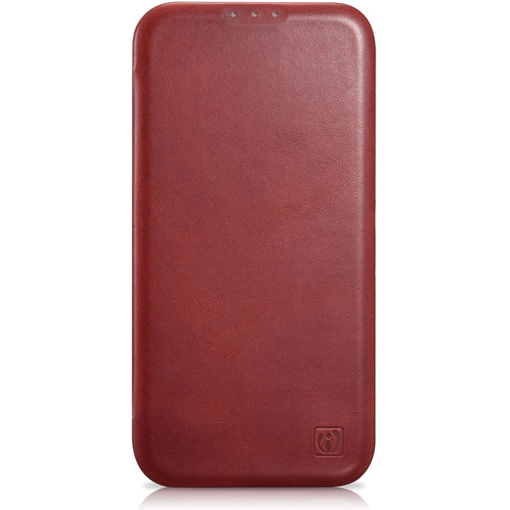 Wholesale iCarer CE Oil Wax Premium Leather Folio MagSafe Apple iPhone 14 Plus / 15 Plus red - ICR392 - {ean13} - Hurt