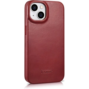 Wholesale iCarer CE Oil Wax Premium Leather Folio MagSafe Apple iPhone 14 Plus / 15 Plus red - ICR392 - {ean13} - Hurt