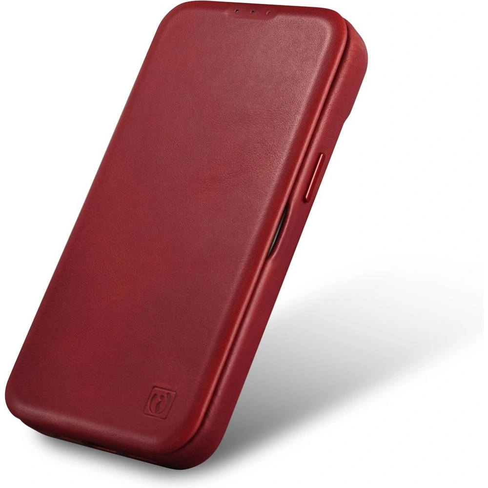 Wholesale iCarer CE Oil Wax Premium Leather Folio MagSafe Apple iPhone 14 Plus / 15 Plus red - ICR392 - {ean13} - Hurt