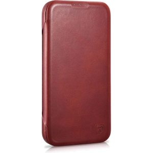 Wholesale iCarer CE Oil Wax Premium Leather Folio MagSafe Apple iPhone 14 Plus / 15 Plus red - ICR392 - {ean13} - Hurt