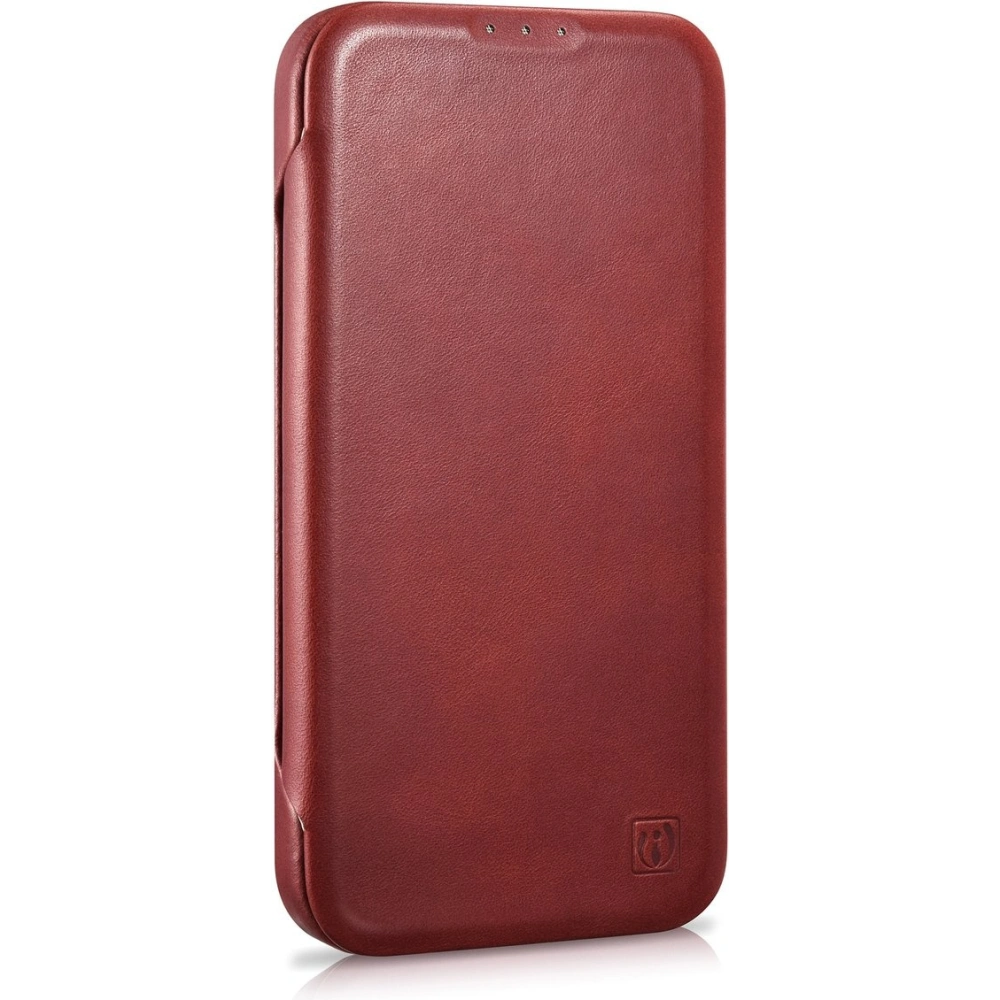 Wholesale iCarer CE Oil Wax Premium Leather Folio MagSafe Apple iPhone 14 Plus / 15 Plus red - ICR392 - {ean13} - Hurt