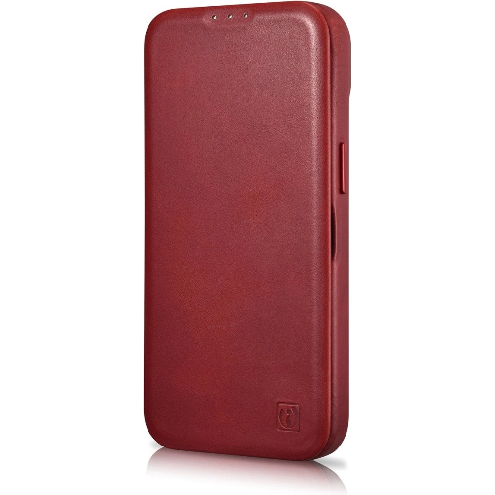 Wholesale iCarer CE Oil Wax Premium Leather Folio MagSafe Apple iPhone 14 Plus / 15 Plus red - ICR392 - {ean13} - Hurt