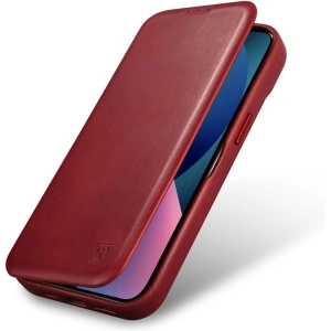 Wholesale iCarer CE Oil Wax Premium Leather Folio MagSafe Apple iPhone 14 Plus / 15 Plus red - ICR392 - {ean13} - Hurt