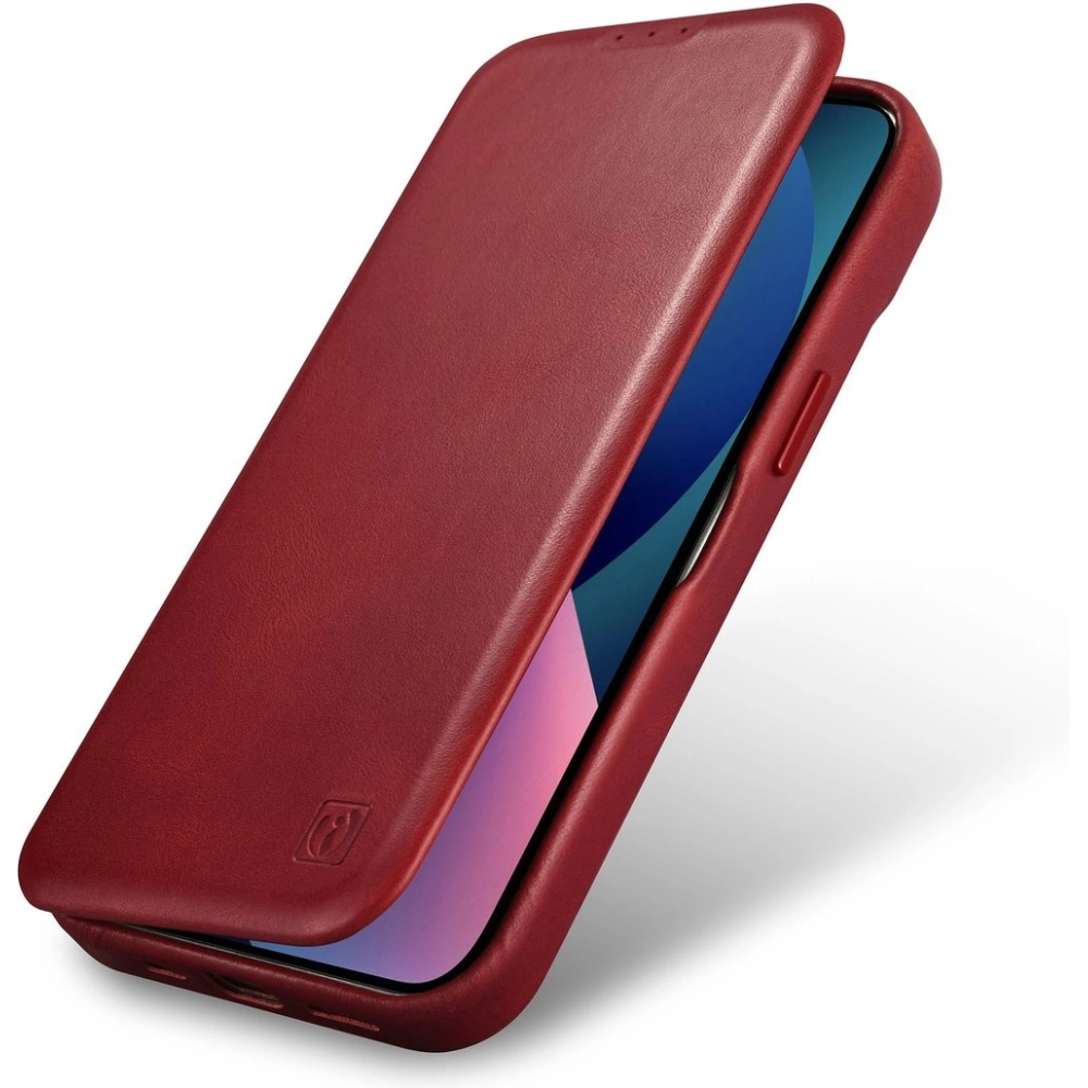 Wholesale iCarer CE Oil Wax Premium Leather Folio MagSafe Apple iPhone 14 Plus / 15 Plus red - ICR392 - {ean13} - Hurt