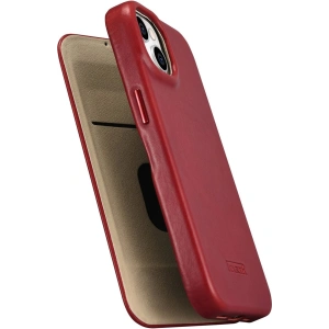 Wholesale iCarer CE Oil Wax Premium Leather Folio MagSafe Apple iPhone 14 Plus / 15 Plus red - ICR392 - {ean13} - Hurt