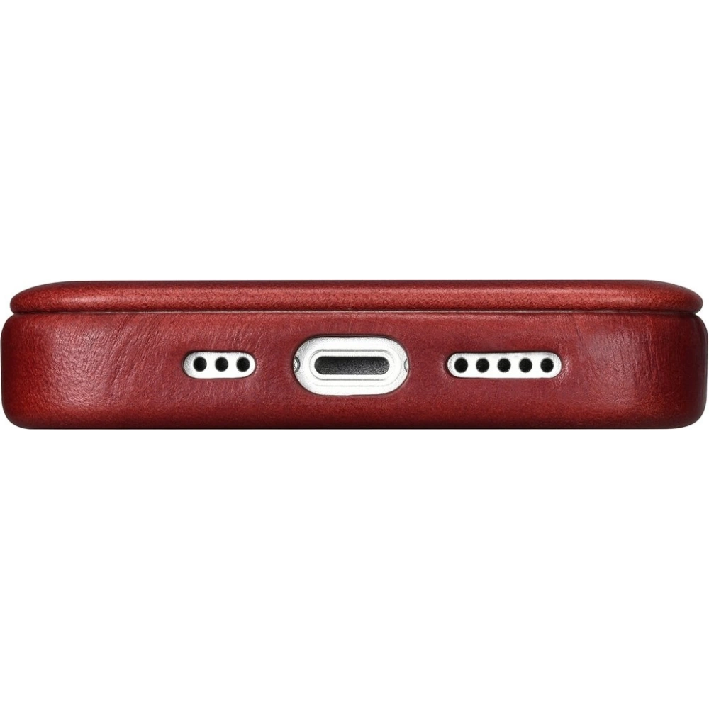 Wholesale iCarer CE Oil Wax Premium Leather Folio MagSafe Apple iPhone 14 Plus / 15 Plus red - ICR392 - {ean13} - Hurt