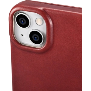 Wholesale iCarer CE Oil Wax Premium Leather Folio MagSafe Apple iPhone 14 Plus / 15 Plus red - ICR392 - {ean13} - Hurt
