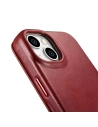 Wholesale iCarer CE Oil Wax Premium Leather Folio MagSafe Apple iPhone 14 Plus / 15 Plus red - ICR392 - {ean13} - Hurt