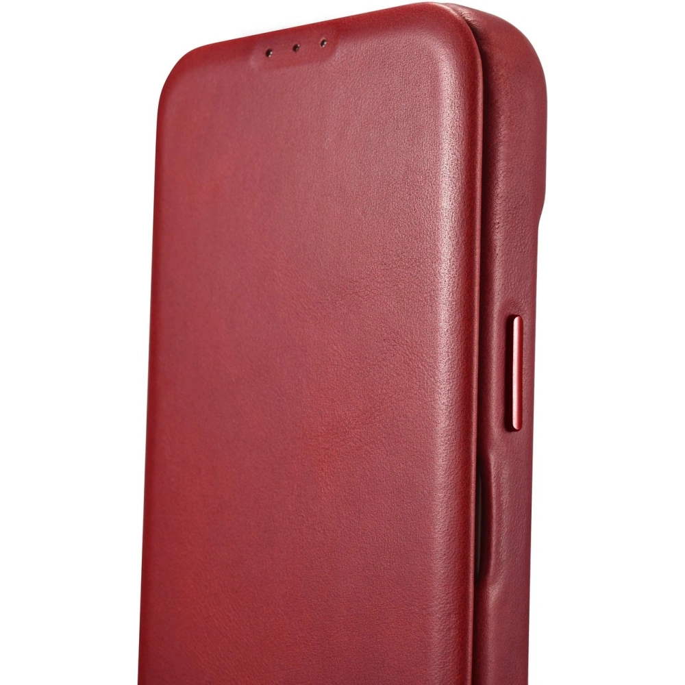 Wholesale iCarer CE Oil Wax Premium Leather Folio MagSafe Apple iPhone 14 Plus / 15 Plus red - ICR392 - {ean13} - Hurt