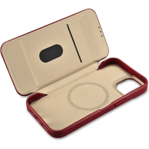 Wholesale iCarer CE Oil Wax Premium Leather Folio MagSafe Apple iPhone 14 Plus / 15 Plus red - ICR392 - {ean13} - Hurt