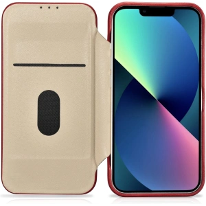 Hurtownia GSM - Etui iCarer CE Oil Wax Premium Leather Folio MagSafe Apple iPhone 14 Plus / 15 Plus czerwony - ICR392 - {ean13} - Hurt