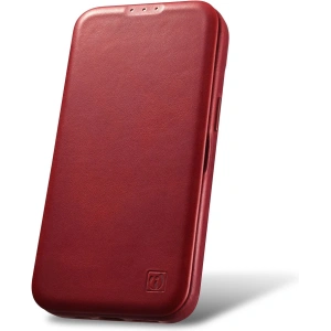 Wholesale iCarer CE Oil Wax Premium Leather Folio MagSafe Apple iPhone 14 Plus / 15 Plus red - ICR392 - {ean13} - Hurt