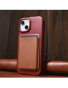 Wholesale iCarer CE Oil Wax Premium Leather Folio MagSafe Apple iPhone 14 Plus / 15 Plus red - ICR392 - {ean13} - Hurt