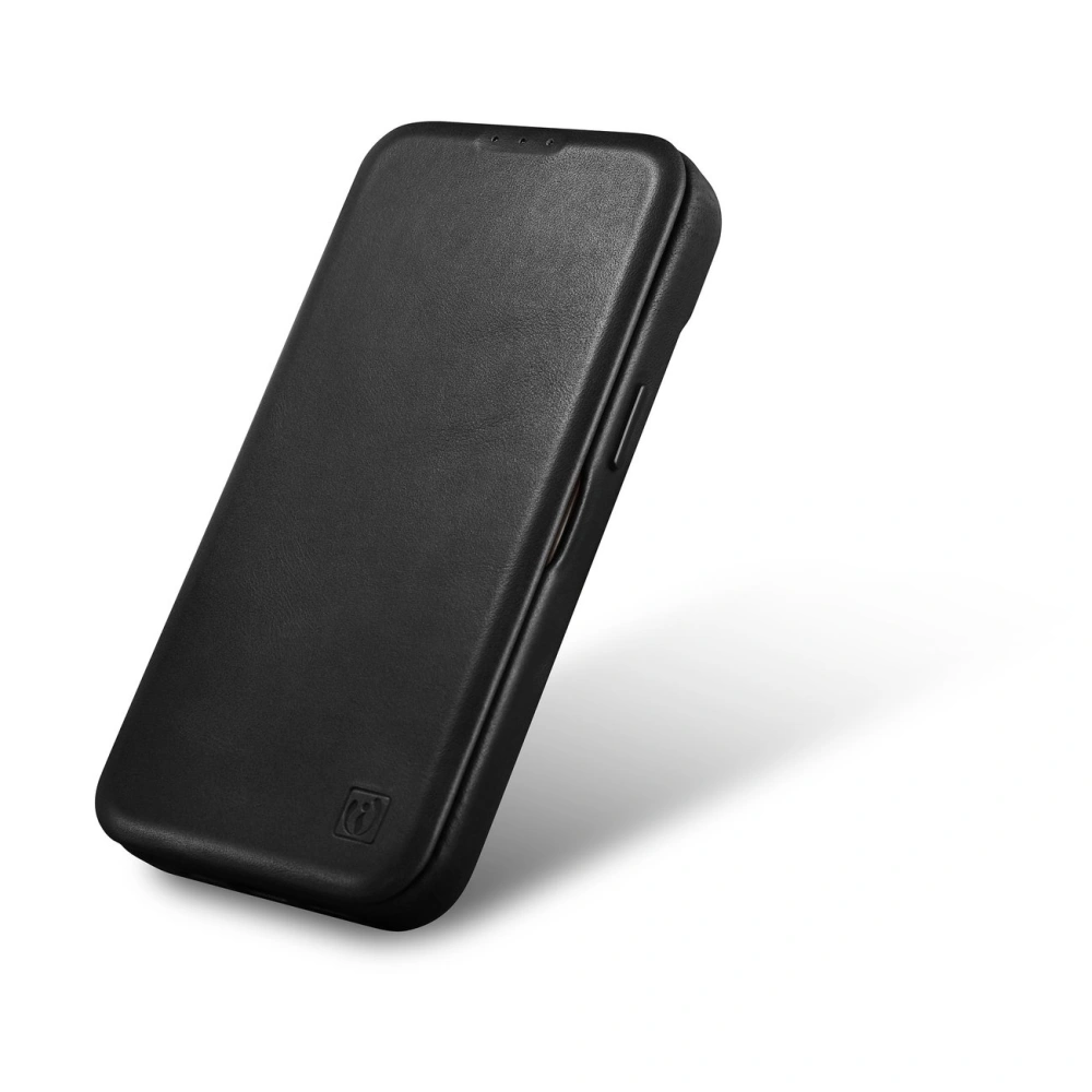 Hurtownia GSM - Etui iCarer CE Olajviasz Prémium Bőrtok MagSafe Apple iPhone 14 Pro Max fekete - ICR393 - {ean13} - Hurt