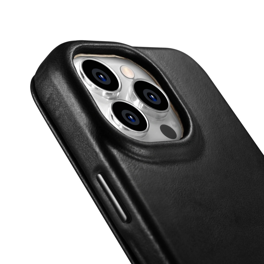 Hurtownia GSM - Etui iCarer CE Olajviasz Prémium Bőrtok MagSafe Apple iPhone 14 Pro Max fekete - ICR393 - {ean13} - Hurt