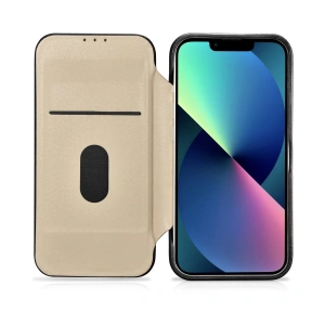 Hurtownia GSM - Etui iCarer CE Olajviasz Prémium Bőrtok MagSafe Apple iPhone 14 Pro Max fekete - ICR393 - {ean13} - Hurt