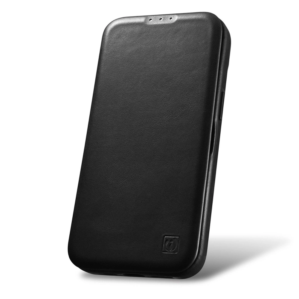 Hurtownia GSM - Etui iCarer CE Olajviasz Prémium Bőrtok MagSafe Apple iPhone 14 Pro Max fekete - ICR393 - {ean13} - Hurt