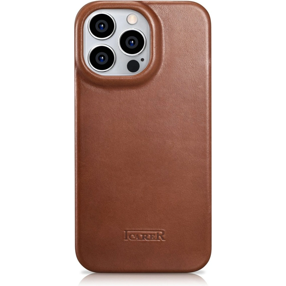 Hurtownia GSM - Etui iCarer CE Oil Wax Premium Leather Folio MagSafe Apple iPhone 14 Pro Max hnědá - ICR394 - {ean13} - Hurt