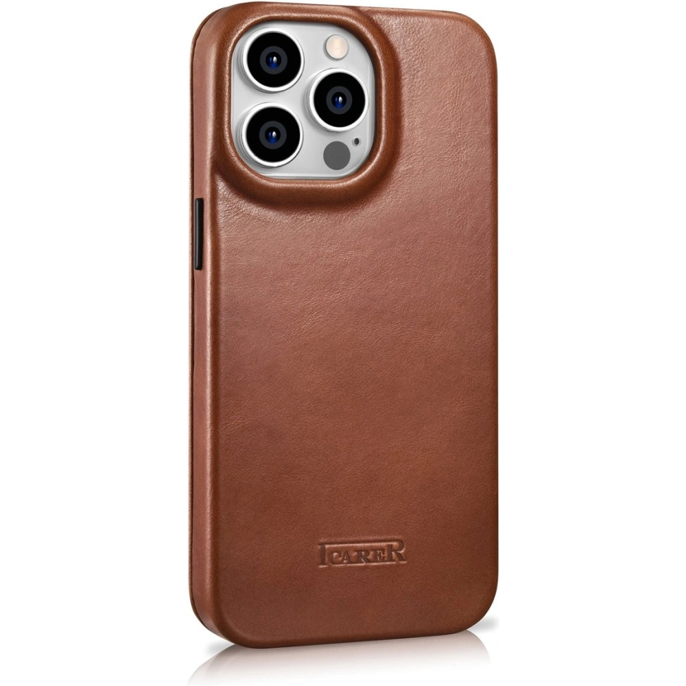 Hurtownia GSM - Etui iCarer CE Oil Wax Premium Leather Folio MagSafe Apple iPhone 14 Pro Max hnědá - ICR394 - {ean13} - Hurt