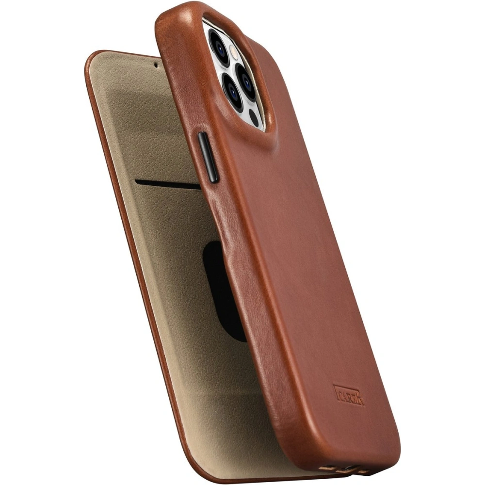 Hurtownia GSM - Etui iCarer CE Oil Wax Premium Leather Folio MagSafe Apple iPhone 14 Pro Max hnědá - ICR394 - {ean13} - Hurt