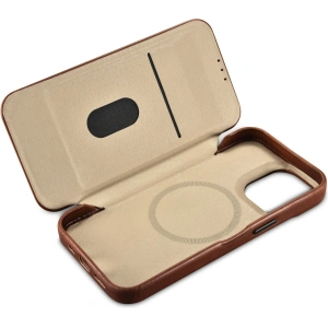 Hurtownia GSM - Etui iCarer CE Oil Wax Premium Leather Folio MagSafe Apple iPhone 14 Pro Max brązowy - ICR394 - {ean13} - Hurt