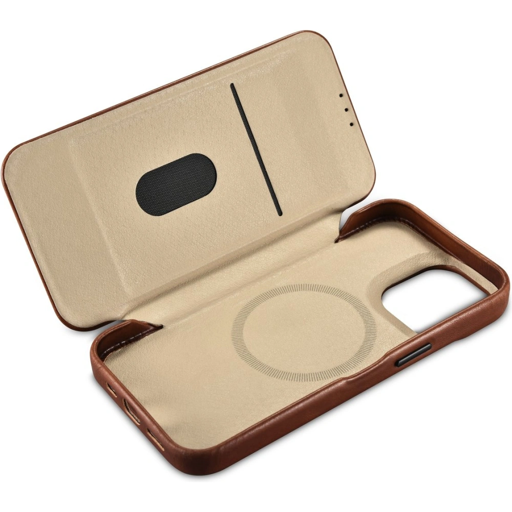 Hurtownia GSM - Etui iCarer CE Oil Wax Premium Leather Folio MagSafe Apple iPhone 14 Pro Max hnědá - ICR394 - {ean13} - Hurt