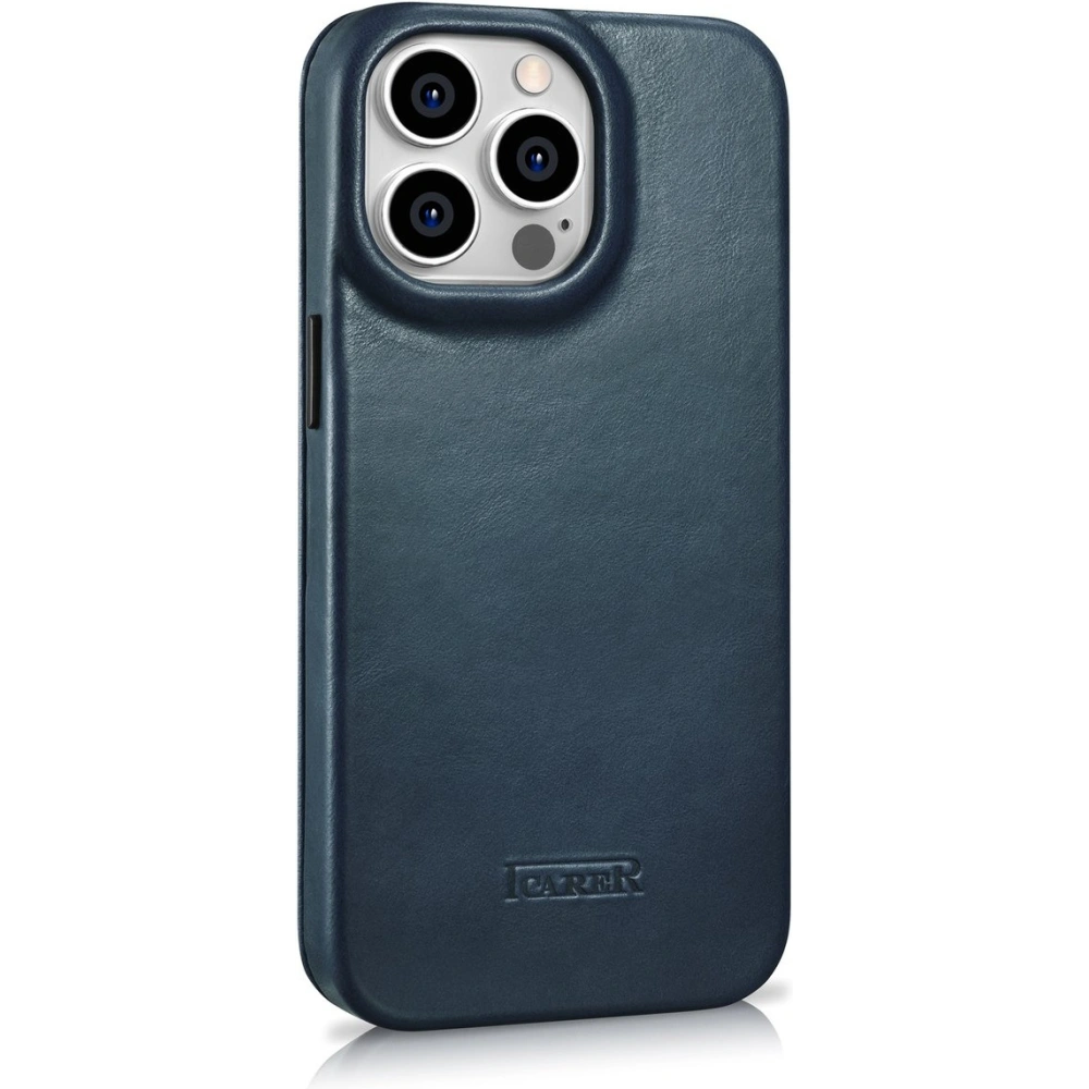 Hurtownia GSM - Case iCarer CE Öl Wachs Premium Leder Folio MagSafe Apple iPhone 14 Pro Max blau - ICR395 - {ean13} - Hurt