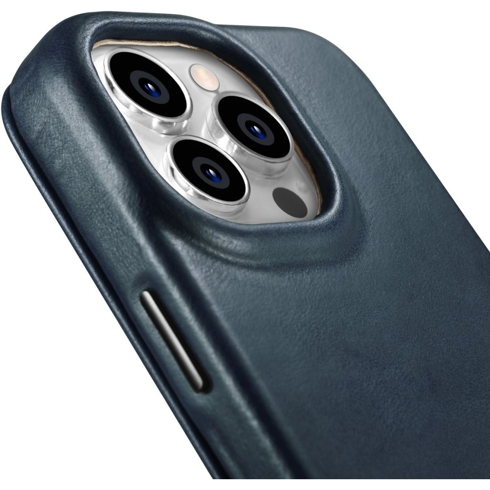 Hurtownia GSM - Etui iCarer CE Olajgyanta Prémium Bőr Tok MagSafe Apple iPhone 14 Pro Max kék - ICR395 - {ean13} - Hurt
