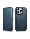 Wholesale iCarer CE Oil Wax Premium Leather Folio MagSafe Apple iPhone 14 Pro Max blue - ICR395 - {ean13} - Hurt