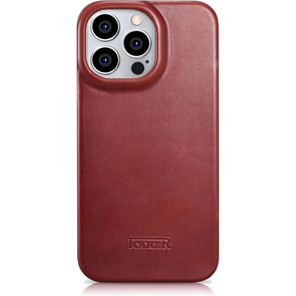 Hurtownia GSM - Case iCarer CE Oil Wax Premium Leder Folio MagSafe Apple iPhone 14 Pro Max rot - ICR396 - {ean13} - Hurt