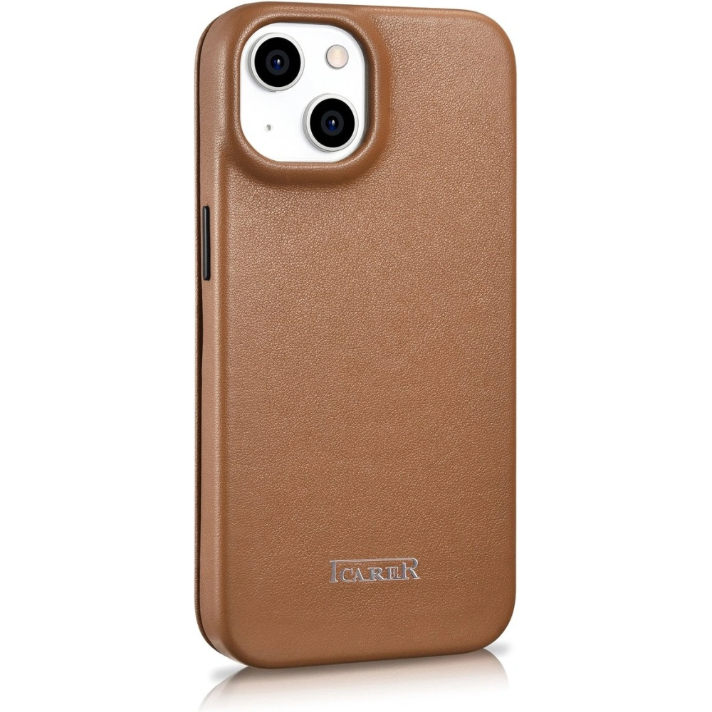 Wholesale iCarer CE Premium Leather Folio MagSafe Apple iPhone 14 brown - ICR398 - {ean13} - Hurt