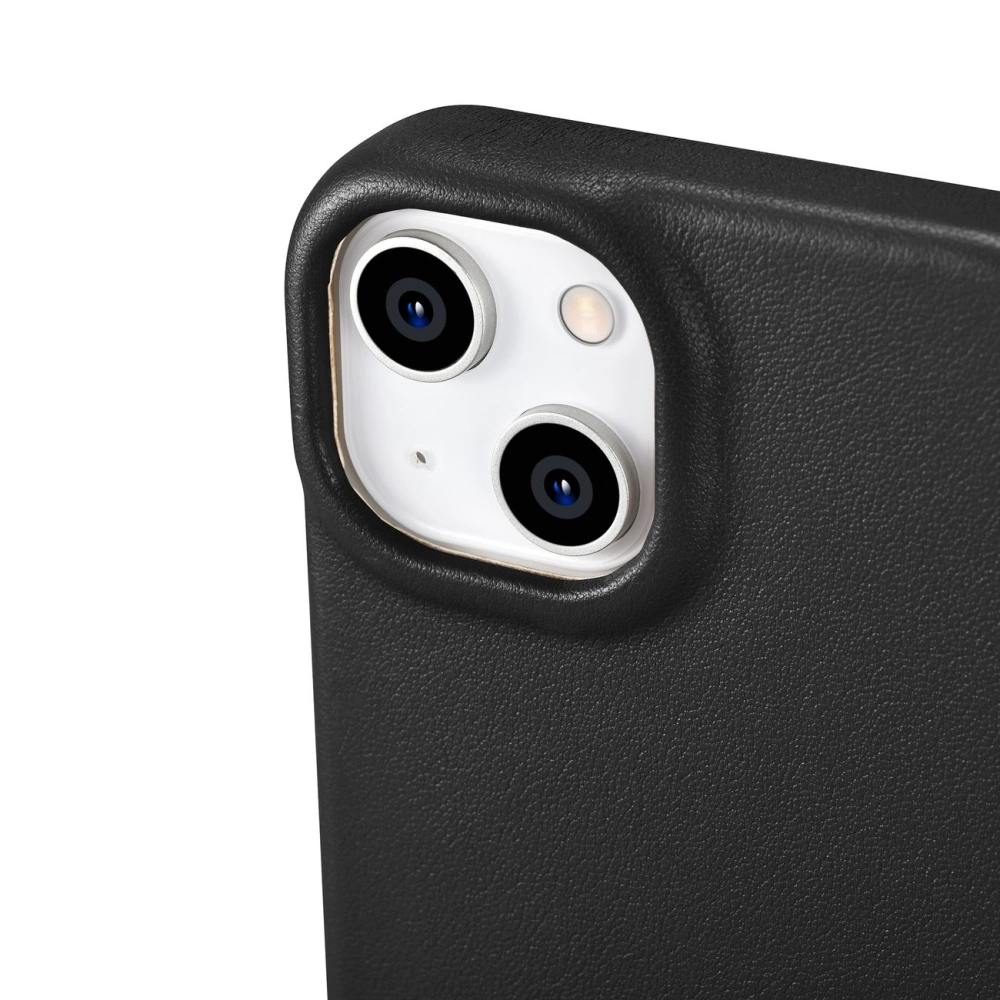 Wholesale iCarer CE Premium Leather Folio MagSafe Apple iPhone 14 black - ICR397 - {ean13} - Hurt