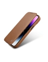 Wholesale iCarer CE Premium Leather Folio MagSafe Apple iPhone 14 brown - ICR398 - {ean13} - Hurt