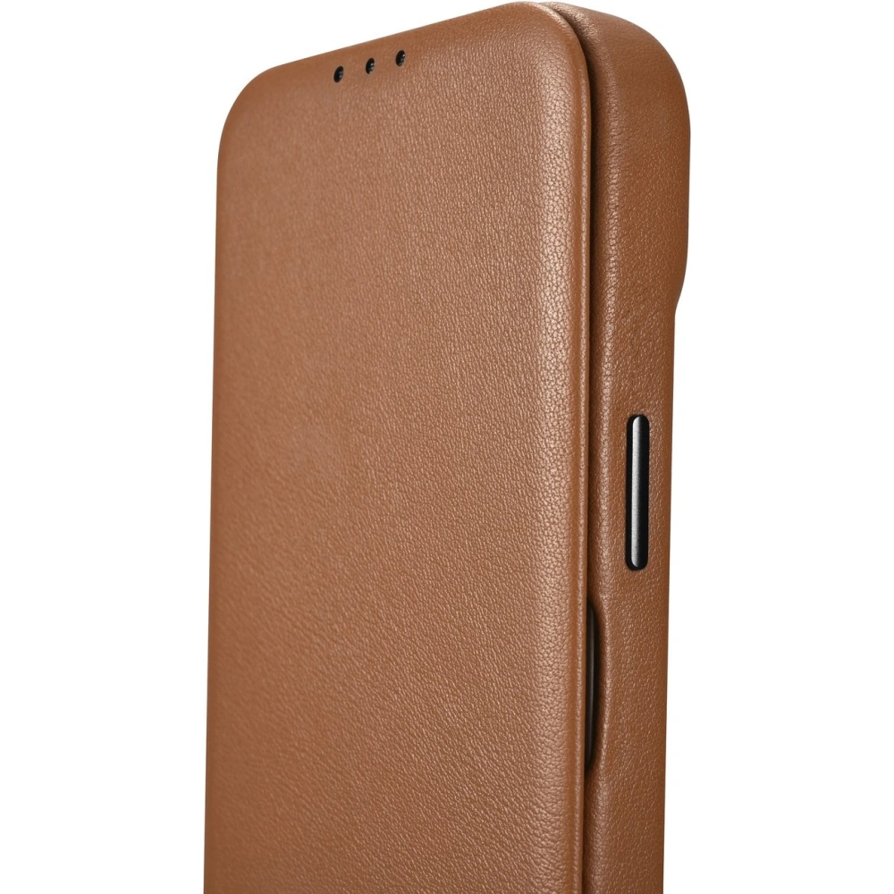 Wholesale iCarer CE Premium Leather Folio MagSafe Apple iPhone 14 brown - ICR398 - {ean13} - Hurt