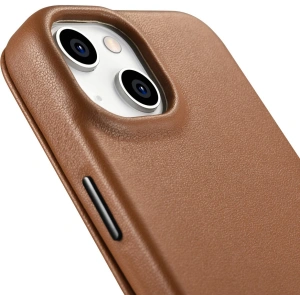 Wholesale iCarer CE Premium Leather Folio MagSafe Apple iPhone 14 brown - ICR398 - {ean13} - Hurt