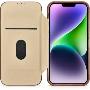 Hurtownia GSM - Etui iCarer CE Prémium Bőr Folio MagSafe Apple iPhone 14 barna - ICR398 - {ean13} - Hurt