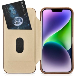 Hurtownia GSM - Etui iCarer CE Premium Leather Folio MagSafe Apple iPhone 14 brązowy - ICR398 - {ean13} - Hurt