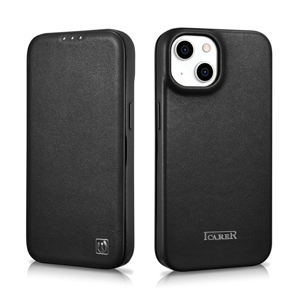 Hurtownia GSM - Case iCarer CE Premium Leder Folio MagSafe Apple iPhone 14 schwarz - ICR397 - {ean13} - Hurt