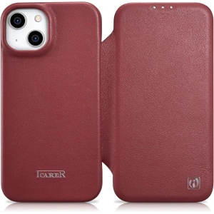 Hurtownia GSM - Etui iCarer CE Premium Leather Folio MagSafe Apple iPhone 14 czerwony - ICR399 - {ean13} - Hurt