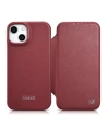 iCarer CE Premium Leather Folio MagSafe Apple iPhone 14 red