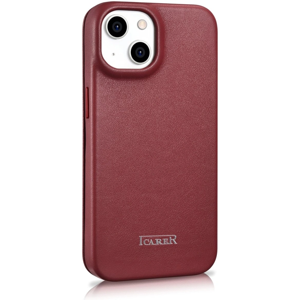 Hurtownia GSM - Etui iCarer CE Premium Bőr Folio MagSafe Apple iPhone 14 piros - ICR399 - {ean13} - Hurt