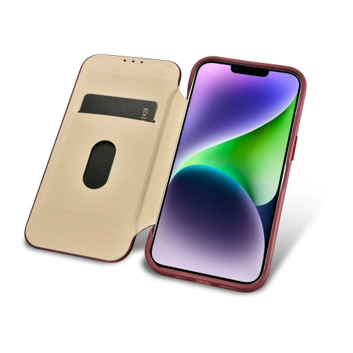 Etui iCarer CE Premium Leather Folio MagSafe Apple iPhone 14 czerwony