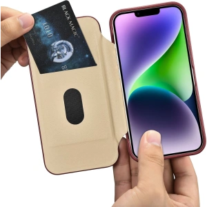Etui iCarer CE Premium Leather Folio MagSafe Apple iPhone 14 červená