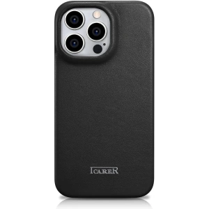 Wholesale iCarer CE Premium Leather Folio MagSafe Apple iPhone 14 Pro black - ICR403 - {ean13} - Hurt