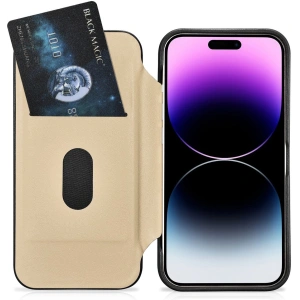 Hurtownia GSM - Etui iCarer CE Premium Leather Folio MagSafe Apple iPhone 14 Pro czarny - ICR403 - {ean13} - Hurt
