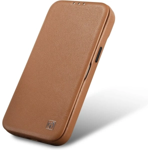 Wholesale iCarer CE Premium Leather Folio MagSafe Apple iPhone 14 Pro brown - ICR404 - {ean13} - Hurt